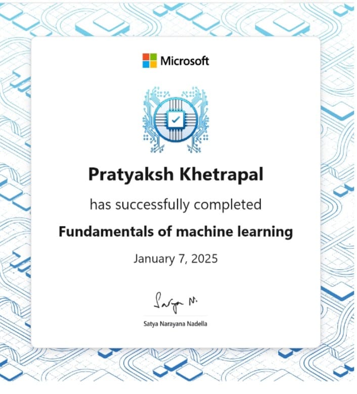machine_learning Cerificate